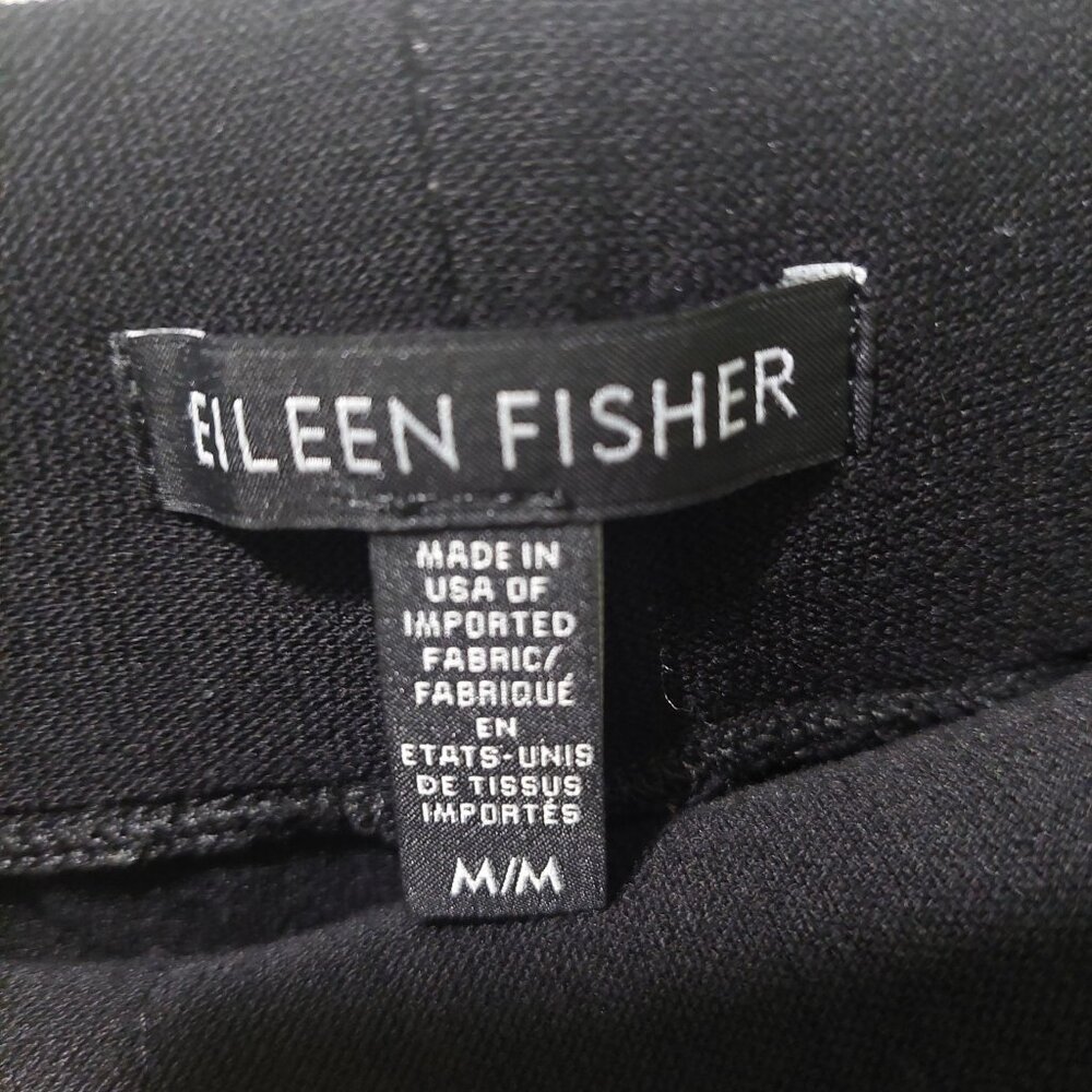 Eileen Fisher Womens Black Stretch Pants Medium - Picture 3 of 6